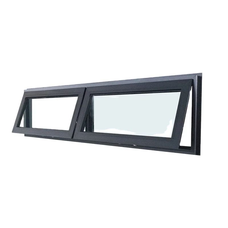 USA market hurricane impact thermally broken aluminum decorative window awning pvc awning window