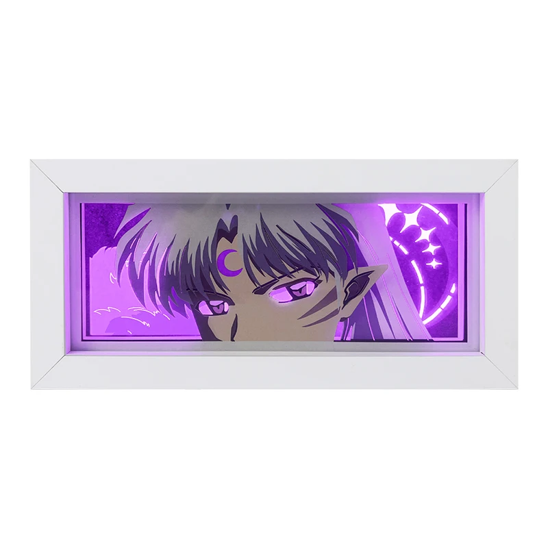 2023 New Arrivals Inuyasha Figure Anime Figuras LED Light Box Demon Slayer One Piece Bedside Lamp Home Decor Luxury Gift Items