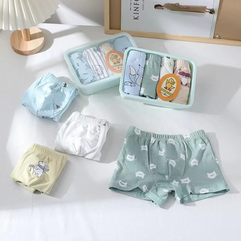 Kids Underwear Sets Cotton Multipacks 4 Pack Panties Kids Underwear Boy Underwear for 3-14 years