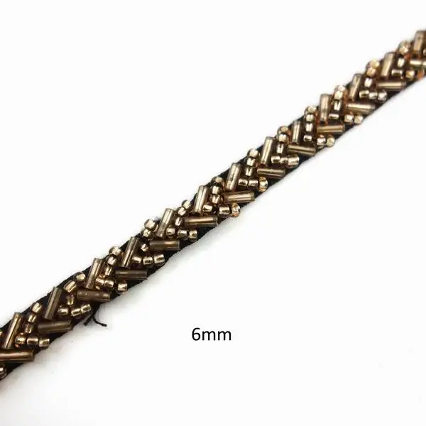 6 мм золотистые бусины, лента, кружевная отделка, ручная работа, бисероплетение, отделка для одежды, одежды, платья, домашнего текстиля, аксессуары