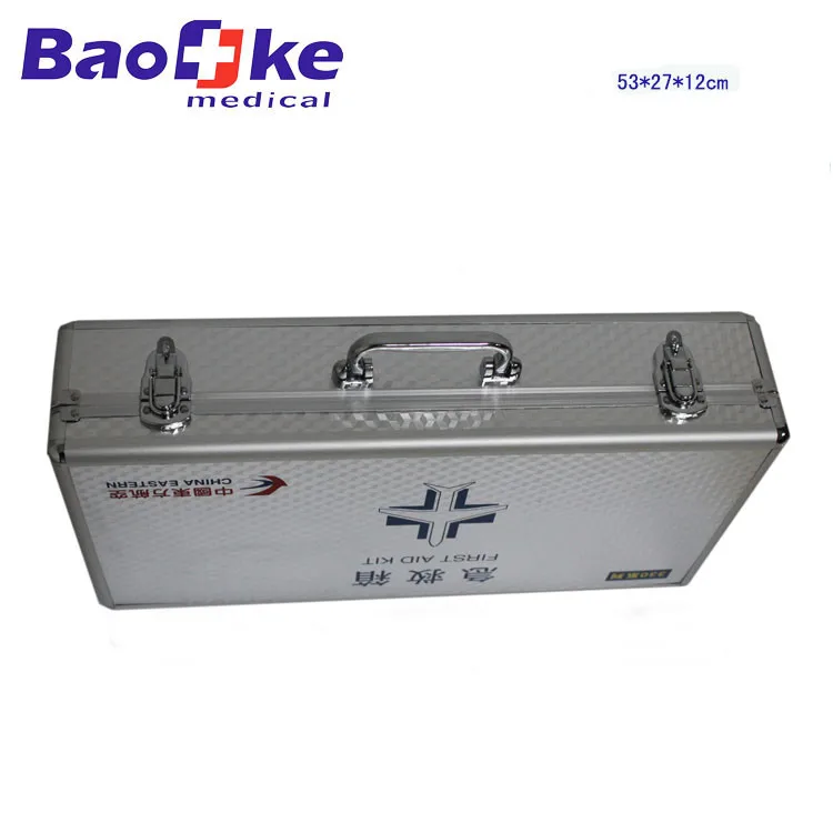 High Quality  Aluminium hard Carrying Medical Case, Portable metal First Aid Kit Box cabinet for airline emergency