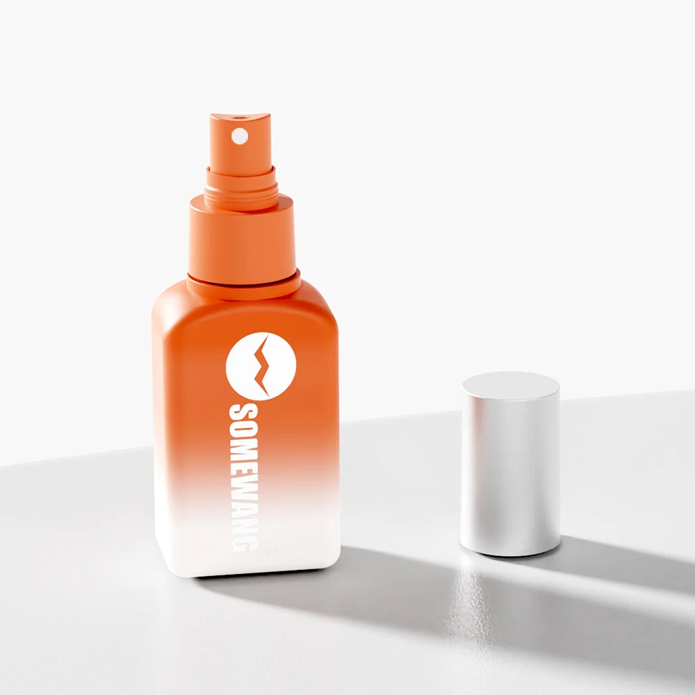 Hot Selling Product 60ml PETG Flat Square Bottle with Spray Pump Customized Colors