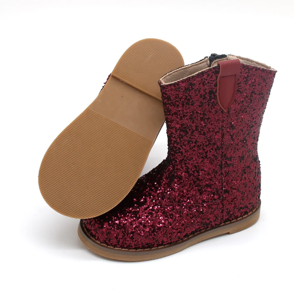 
2020 fashion new customized toddler girls glitter boots kids 
