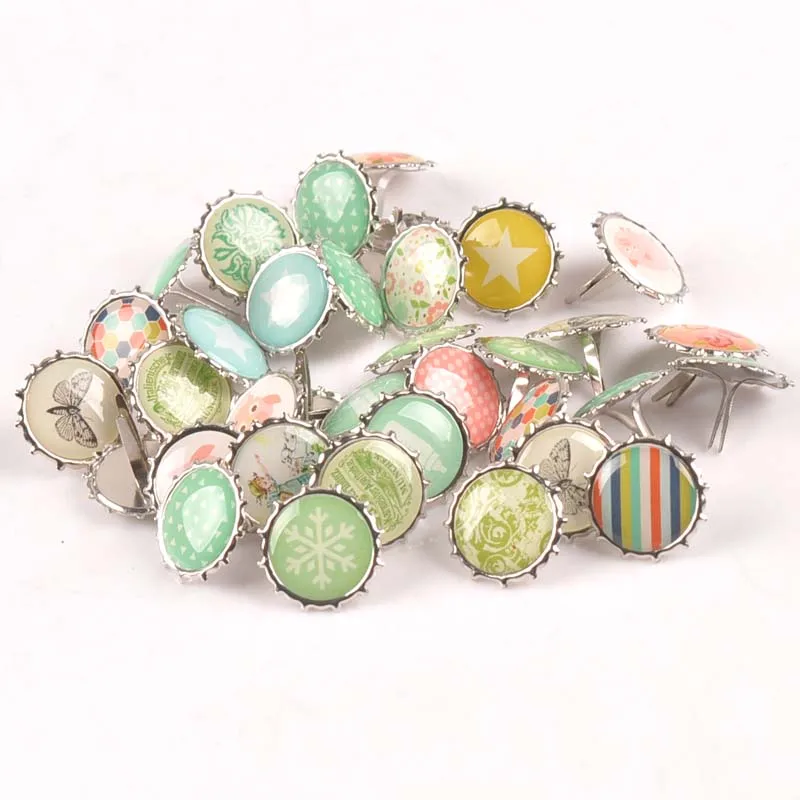 4.5 * 8 4.5*11 5*8mm Multicolor Split Pins Pastel Metal Brad Fasteners Mini Brads for DIY Crafts Projects Scrapbooking Office