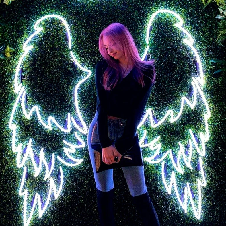Wholesale Japanese Neon Sign Programmable Led Neon Signs Angel Wings Neon Sign Custom Led