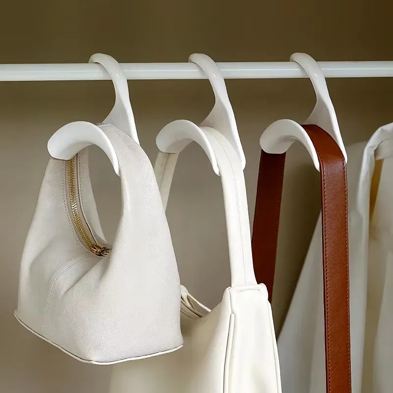Multifunctional Plastic Hanging Storage Rack Closet Rod Anti-Damage Purse Handbag Hanger Hooks Hanger Hook Wardrobe