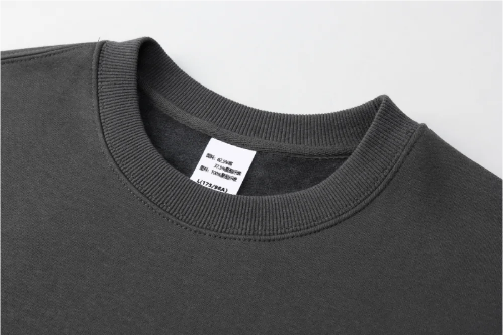 Manufacturer Wholesale Unisex Winter Oversized Fleece Sweatshirt Long Sleeve Drop Shoulder Pullovers Custom