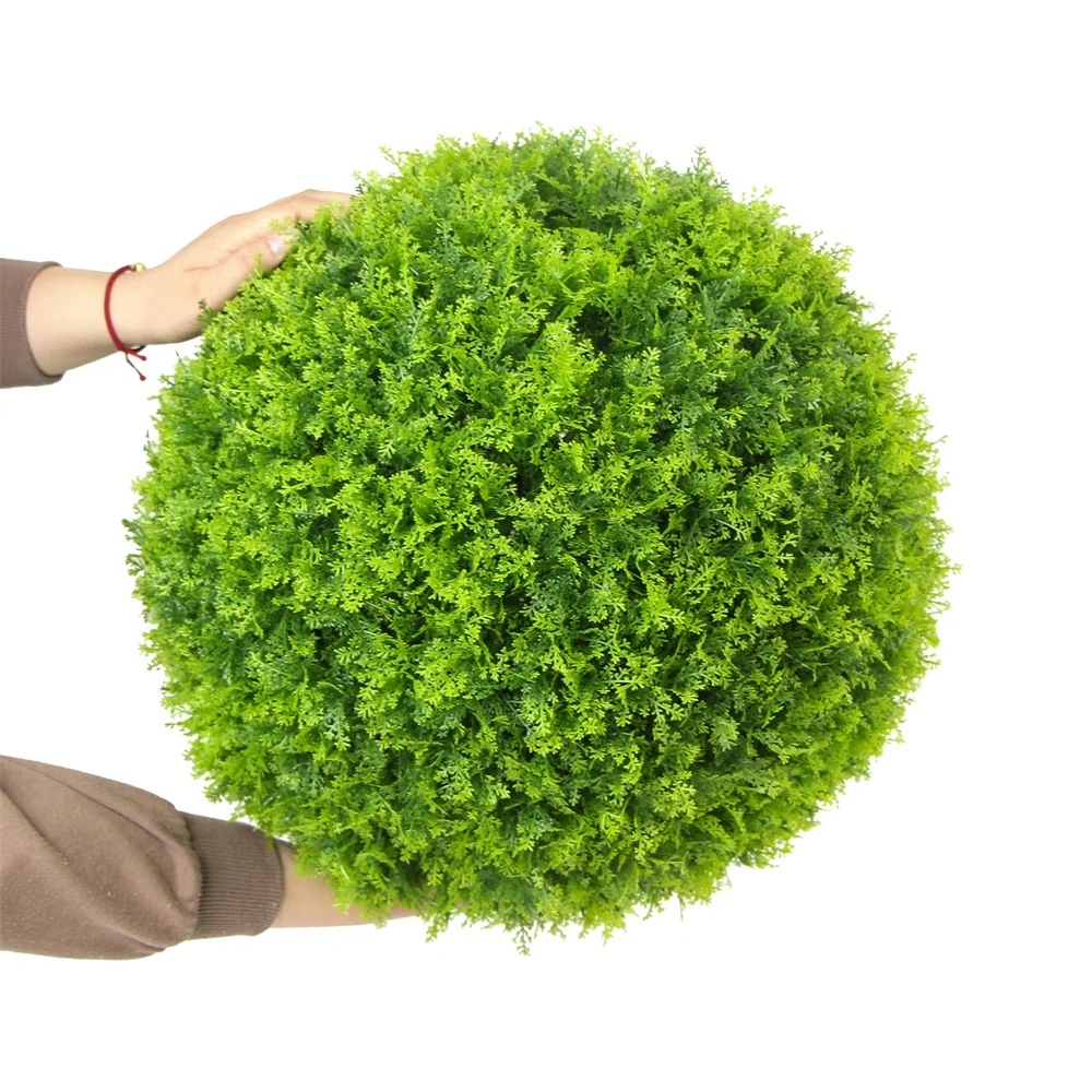 Free size  Artificial boxwood topiary ball artificial decorative grass ball for home ceiling hanging decoration
