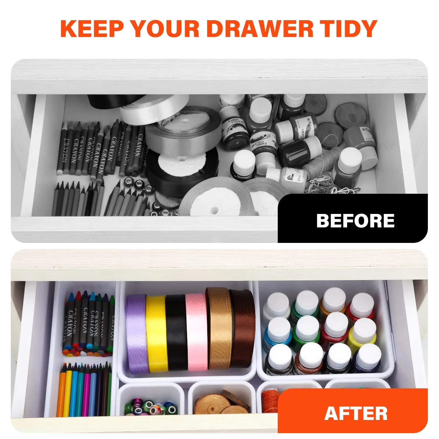 NISEVEN 24pcs/Set Small Parts Plastic Storage Box Rolling Storage Cart Drawer Organizer Art Bin Things & Crafts Storage Box Set