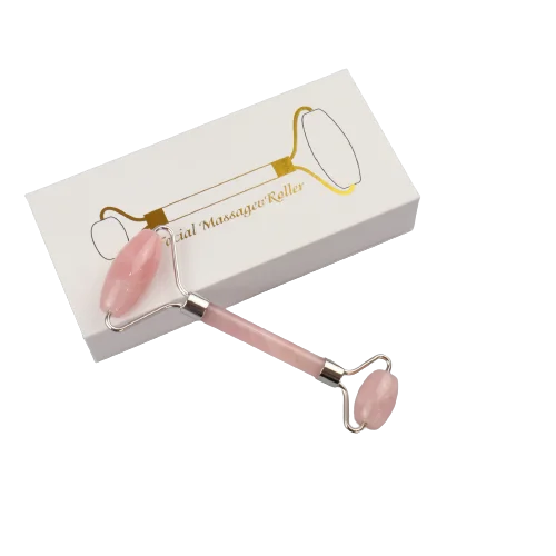 Bulk Cheap gold high qualoty gua sha rose quartz jade derma stone face roller jade roller
