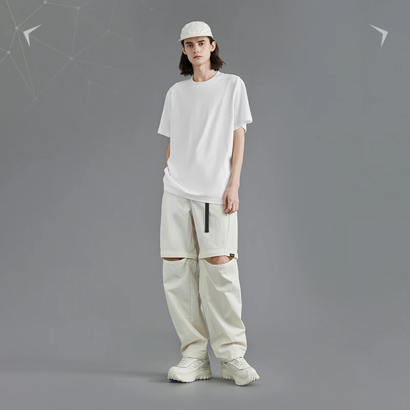 INFLATION&Sorona Summer Coolness mens white Tshirt cut and sew oversized tshirt unisex