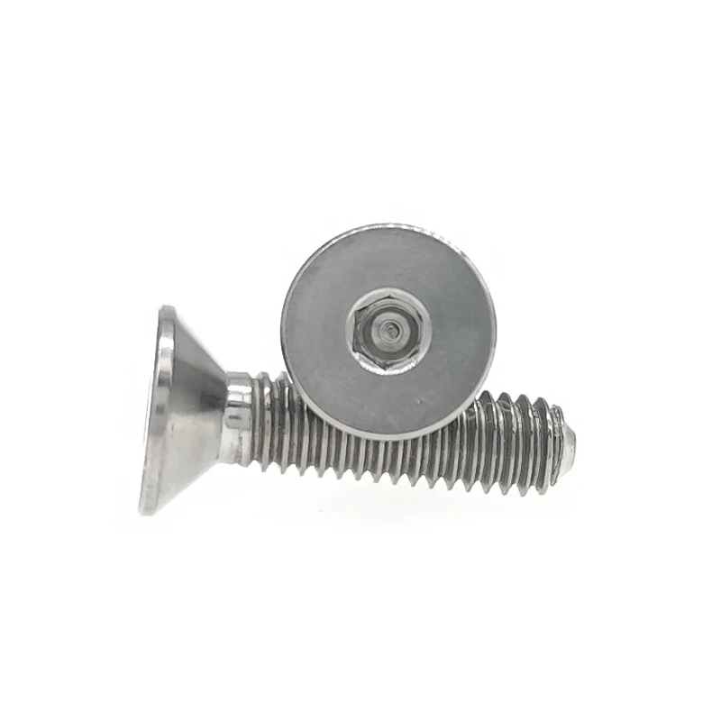 M2 M3 M4 M6 Stainless Steel SS304 316 A2 A4 Customised DIN7991 allen Socket Countersunk Flat Head Bolt Machine Screw