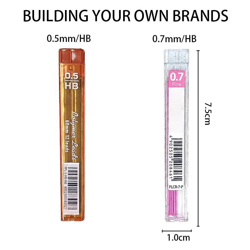 Pencil Leads HB High Quality Graphite Mechanical 0.3mm 0.5mm 0.7mm Black Carton Customized Logo Pa OEM Drawing Set 0.7 Mm CN;GUA