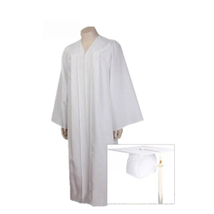 Wholesale Matte college university graduation gowns and caps school uniform