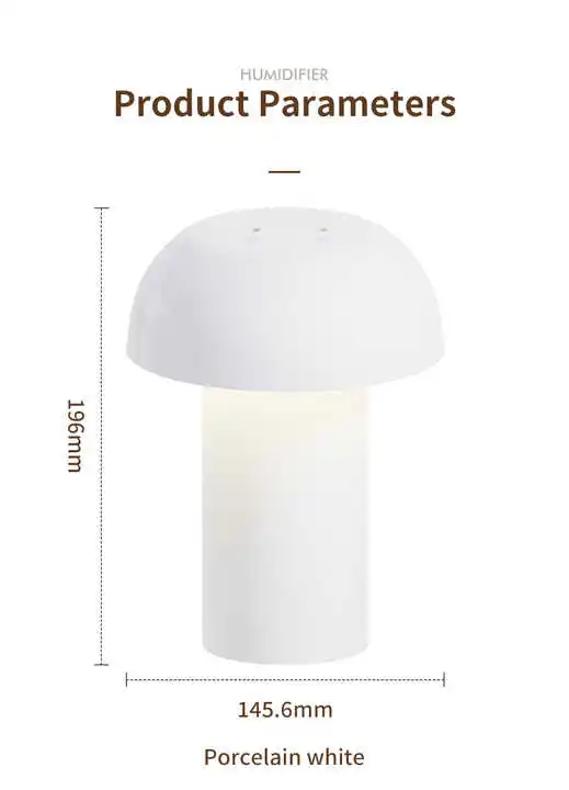 Creative Mushroom Light Ultrasonic Humidifier USB Portable Touch Control Night Light Aromatherapy Machine With Double Spray