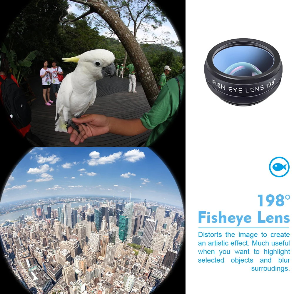 Apexel Trending Deluxe Cell Phone Lens 2x Zoom 10in1 Lens Kit Camera Lenses For Mobile Phone