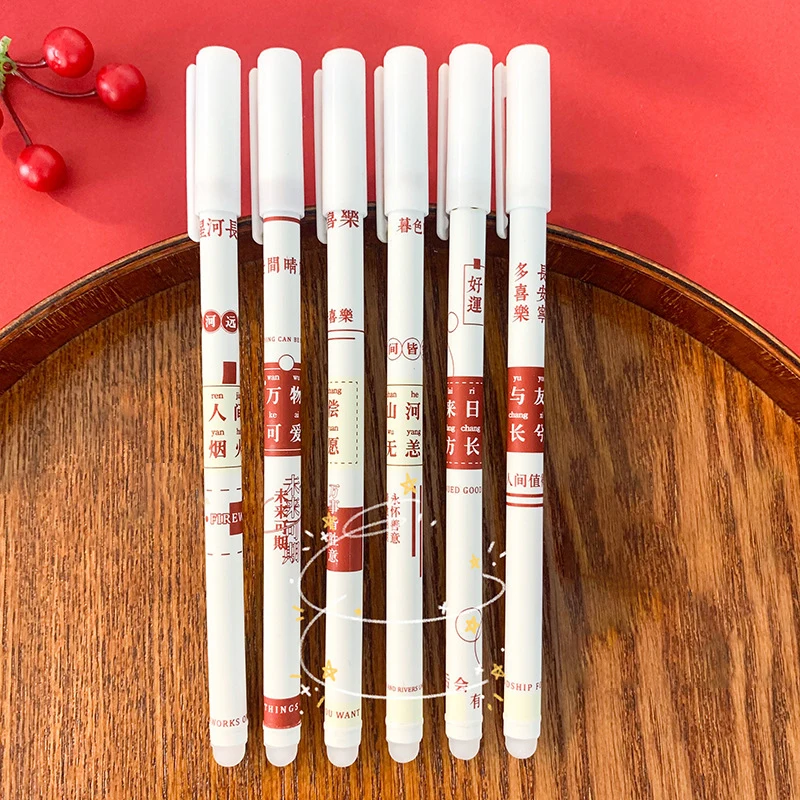 Hot Selling Promotional Kawaii Eraser Gel Pen 0.5mm Multi-color Ink  Gel Pen