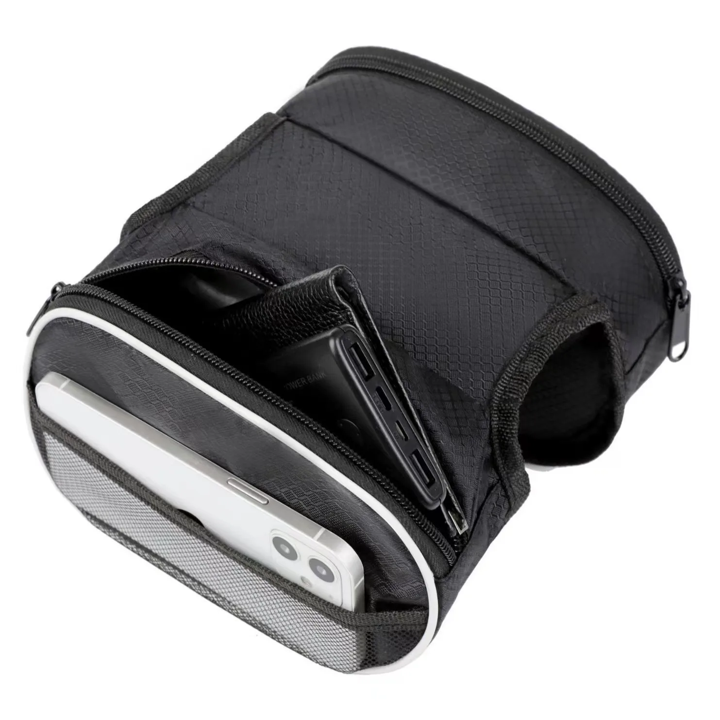 Customized outdoor waterproof bicycle travel road bike front storage rack pipe bag bicycle saddle bag