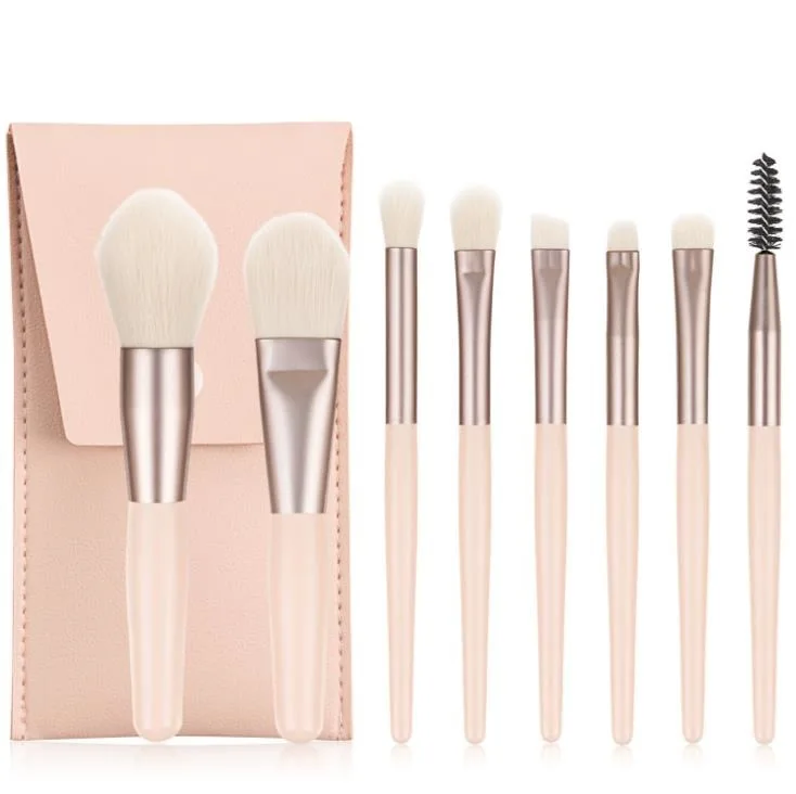 
8pcs custom mini makeup brushes with bag 