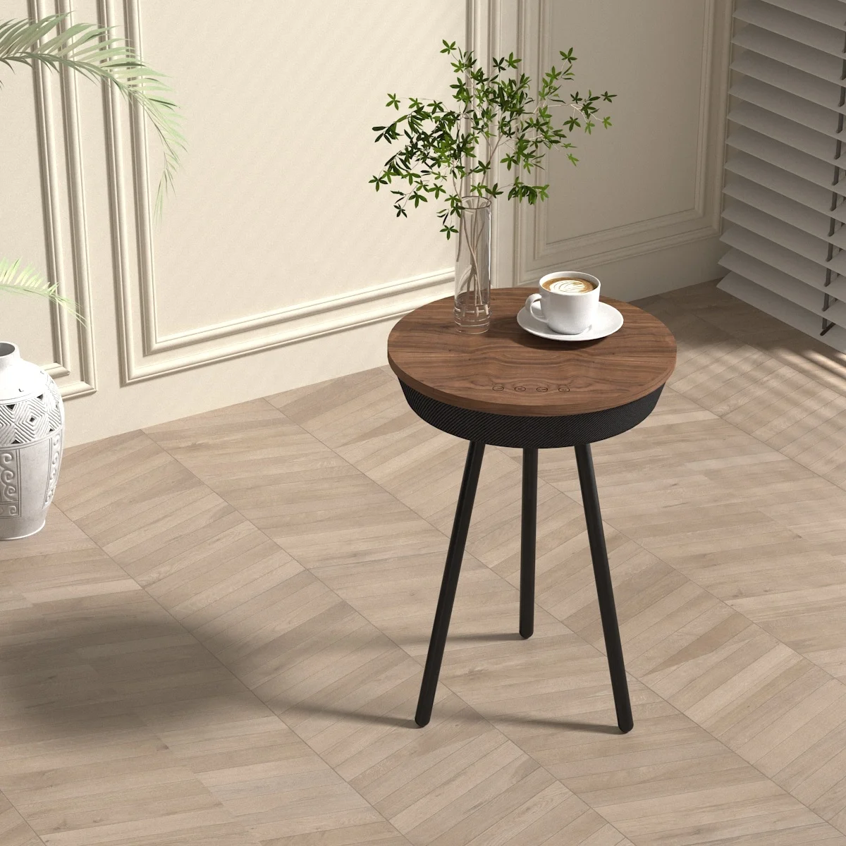 Living Room Home Smart Speaker Hotel Room Coffee Table With Speaker Smart Side Table