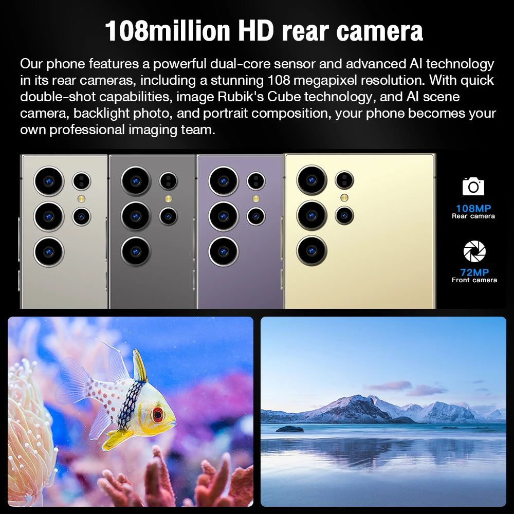 Wholesale Global Version S24 Ultra smart phone Big Screen 7 inch 16+1TB Unlock S-Pen 4G WIFI gaming S23 S24 mobile phone