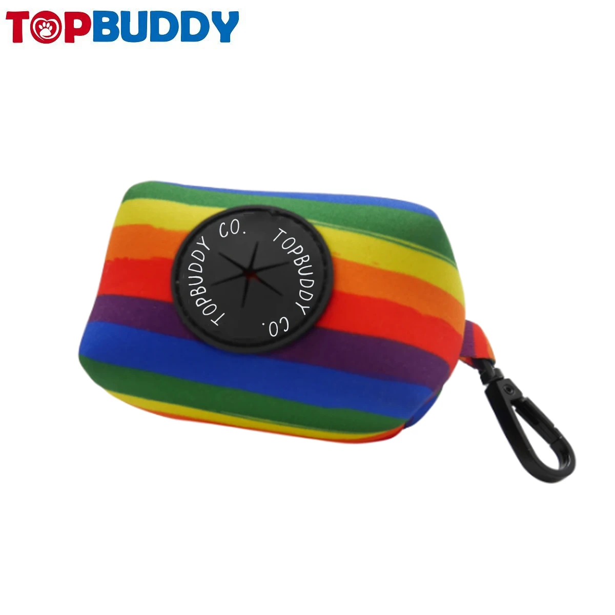 Neoprene Dog Poop Bag Dispenser with rubber grommet