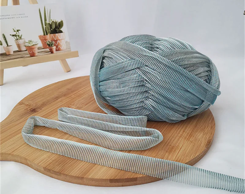 Flash light cloth line diy hand-woven bag material gold and silver hollow yarn