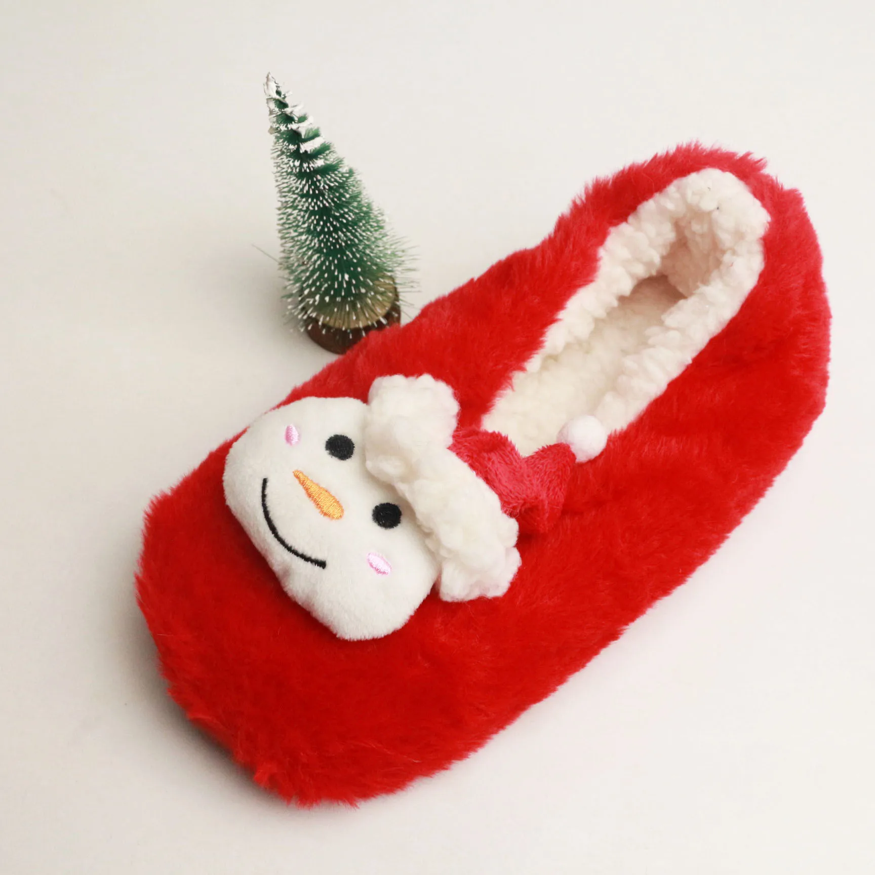 Factory Customized Christmas Children Indoor Slippers Soft Shoe Winter  Boy Girl Plush Slippers Warm Festival  Baby  Flip Flop
