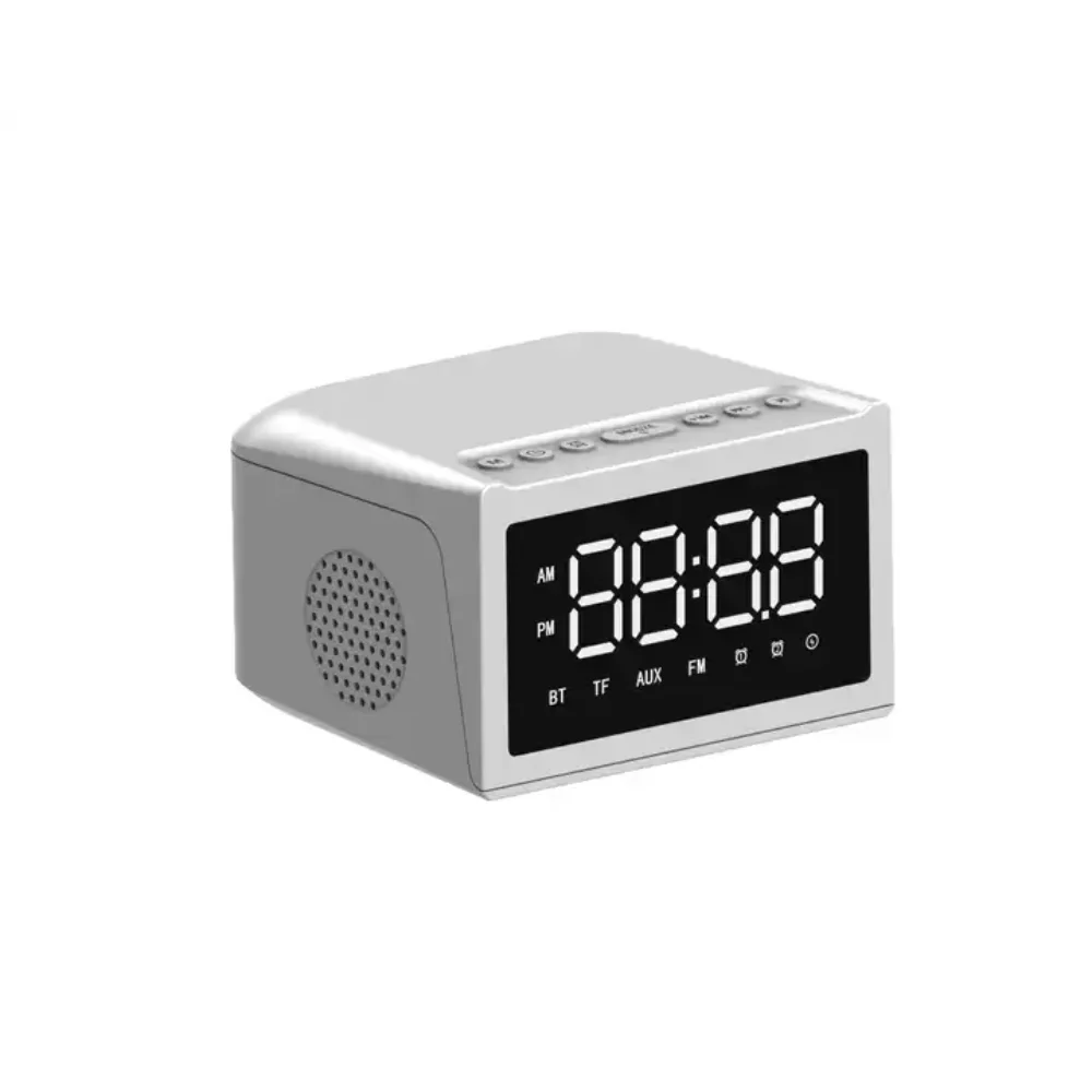 Multifunction Intelligence Wireless Charger Bluetooth Music Player Wireless Charger for iPhone HD Display with Alarm Clock
