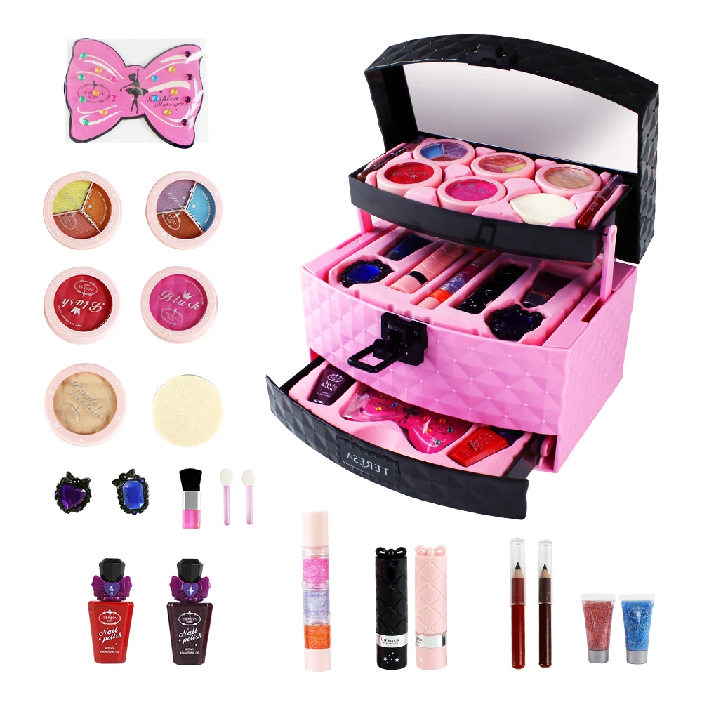Maquillaje Para Ninas Девушки Макияж Ящик для игрушек ролевые игры Набор