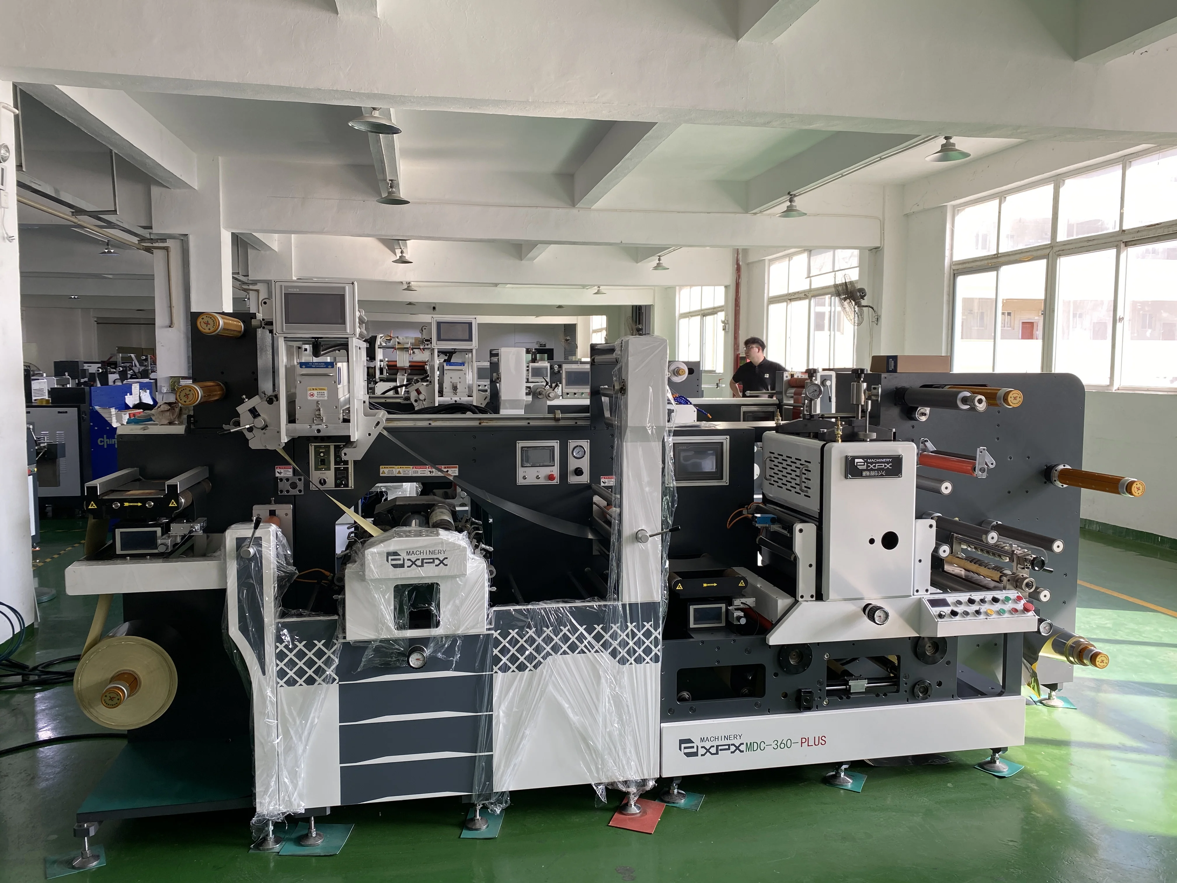 MDC-360-plus flexo printing machine  Hot/Cold foil Rotary die cut machine  in mold label  with digital slitter and simple