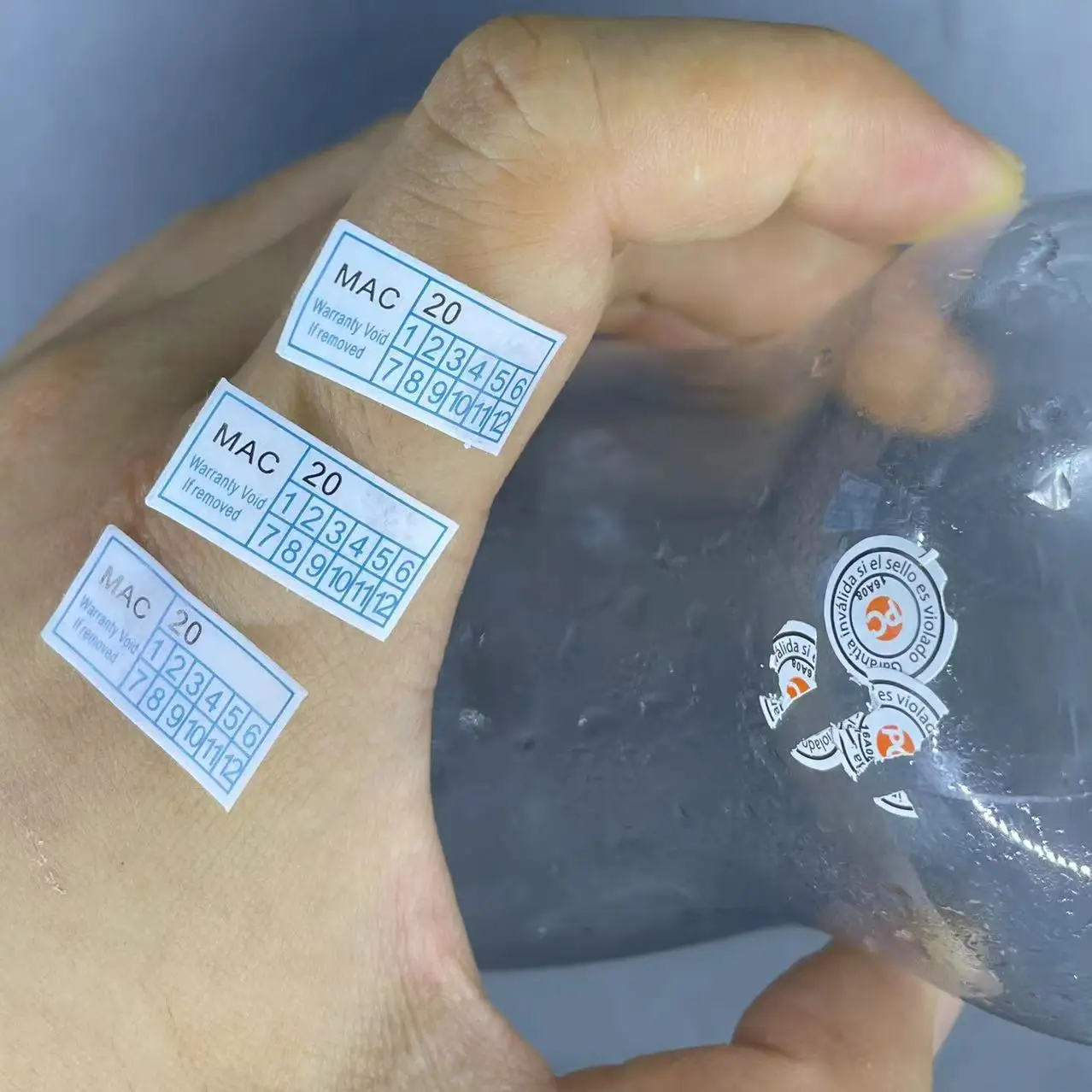 Customized date warranty anti-theft security sealing label easily destructible stickers