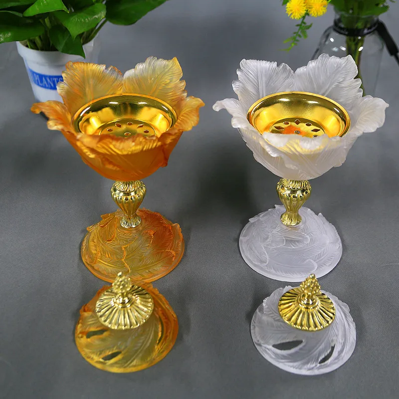 New latest European style crystal incense bakhoor burner for home decoration, wedding, hotel or office crystal  incense burner