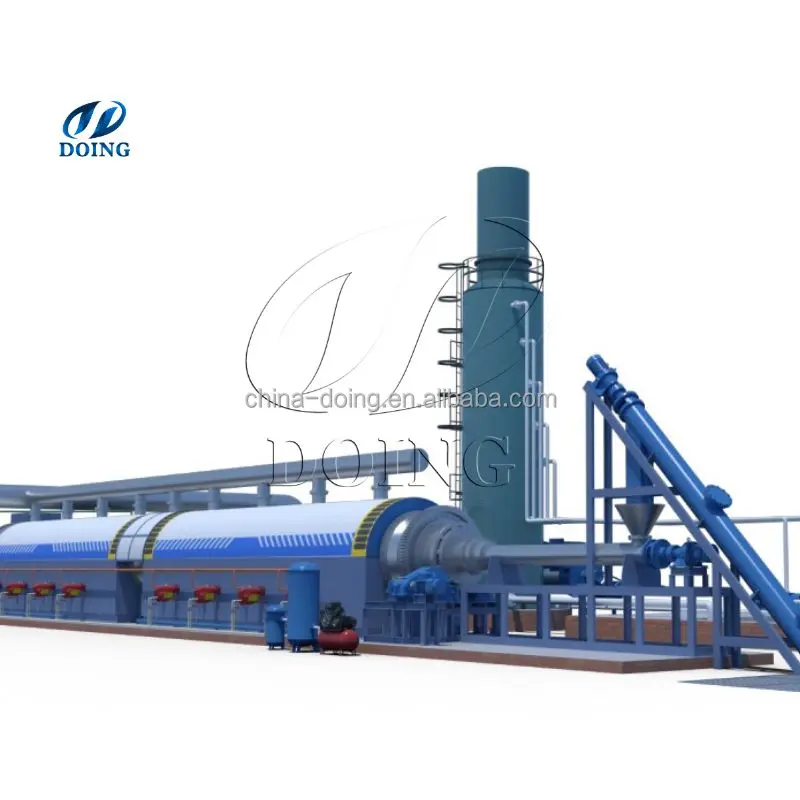 Fully Automatic large capacity Waste Tyre Recycling continuous pyrolysis plant