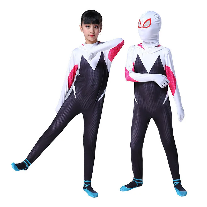 Hot Spiderman Costume Suits For Kids Adult Spider-man Fancy Dress Halloween Cosplay Party Clothing Suit Face cover