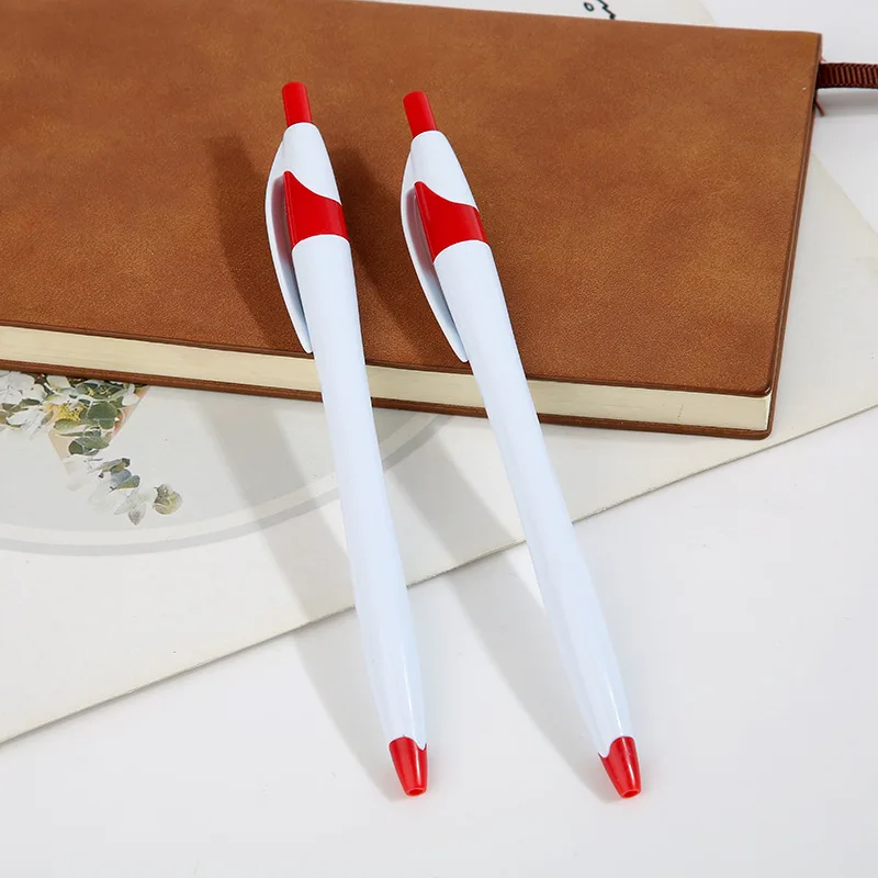 YY135 Custom promotional very cheap orange logo ball pen with logo Click Plastic Gift ballpoint pens promotional pens with logo