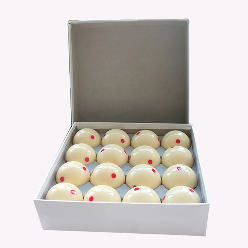 
High Quality 57mm Billiard 16pcs White Pool Billiard Cue Ball with red dot in Wholesale 