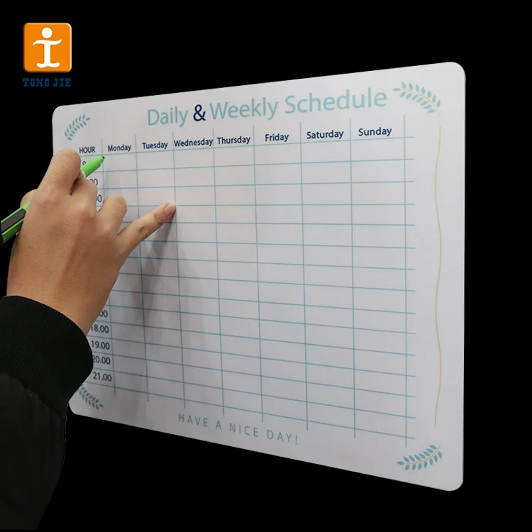 
Logo Custom Fridge Magnetic Calendar Sticker With Dry Earsy Marker 