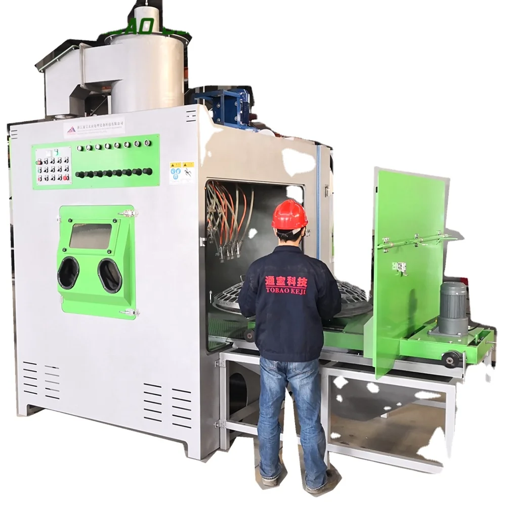 Big Size Suction Sandblasting Machine Large Sandblast Booth Turntable Blast Equipment