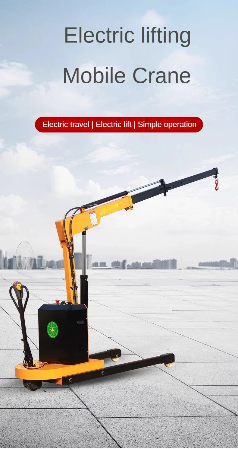 New Mobile Small Crane Full Hydraulic Electric Walking Single-arm Lifting Equipment