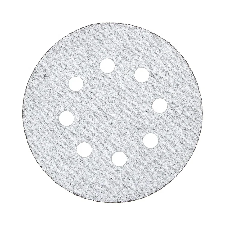 4/4.5/5/6/7/9 Inch Abrasive Tools White Color Hook And Loop Aluminum Oxide Sanding Disk Sand Paper Disc