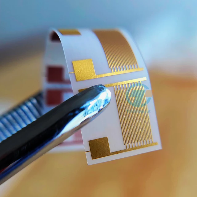 100 um Flexible interdigital electrode polyethylene glycol PET Gold Alternating finger electrode for IDT membrane circuit