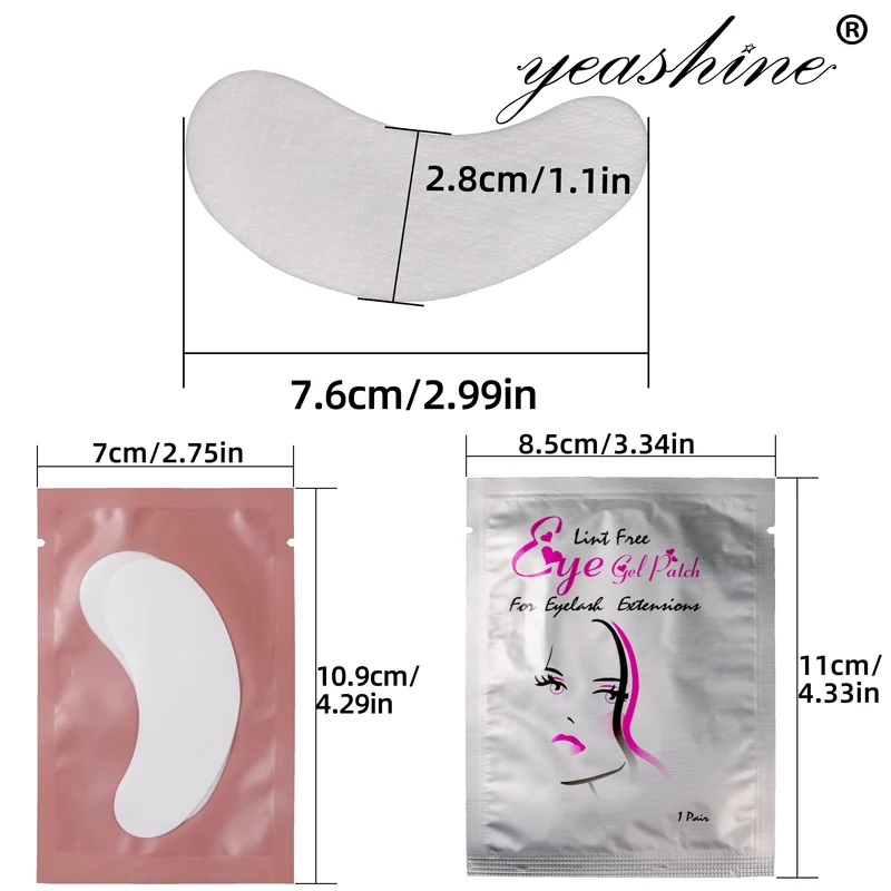 Sticker Black Logo Pink Grafting Lint Free Collagen Eyelash Eyepad Extension Pad Mask Gel Under Hydrogel Eyepatch Eye Patch Lash