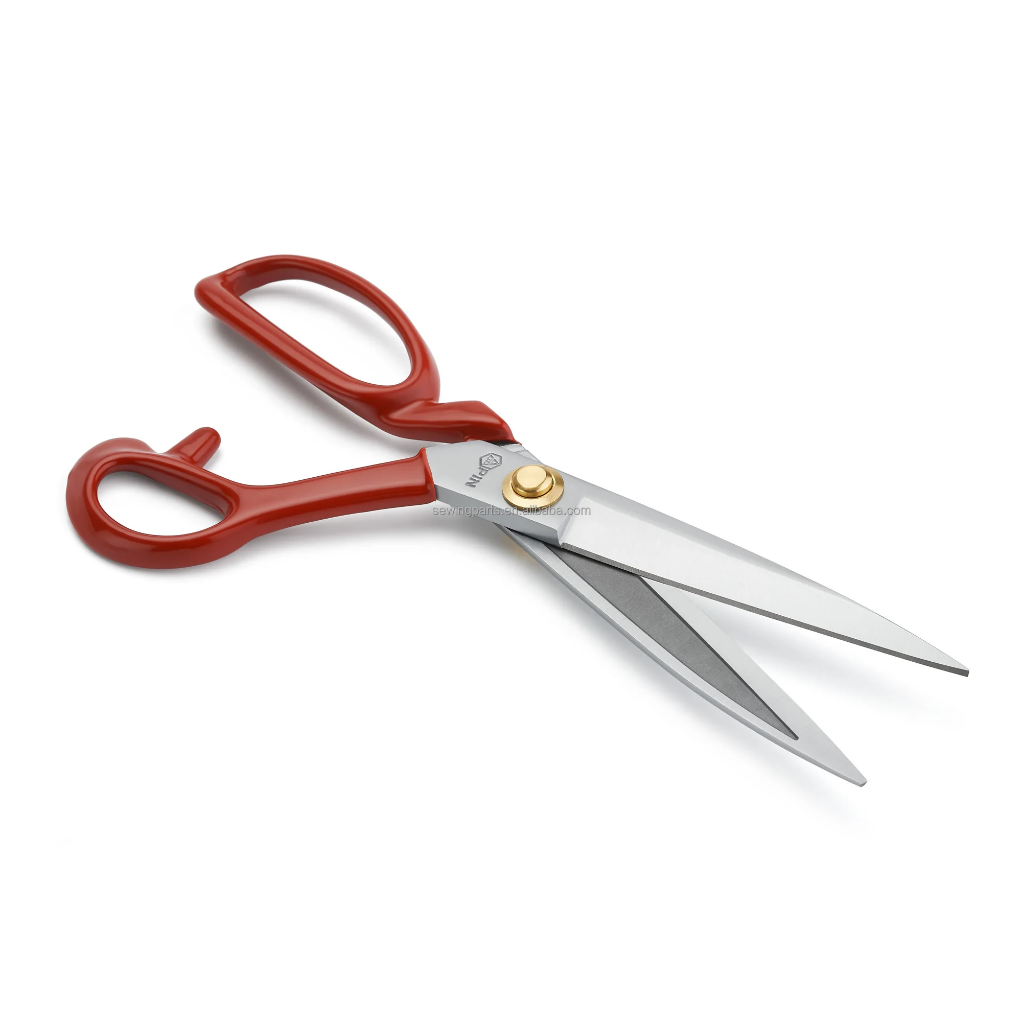 PIN Scissors for garment and cloth tailor scissors made of High manganese steel sharp red color 9 10 11 12 inch