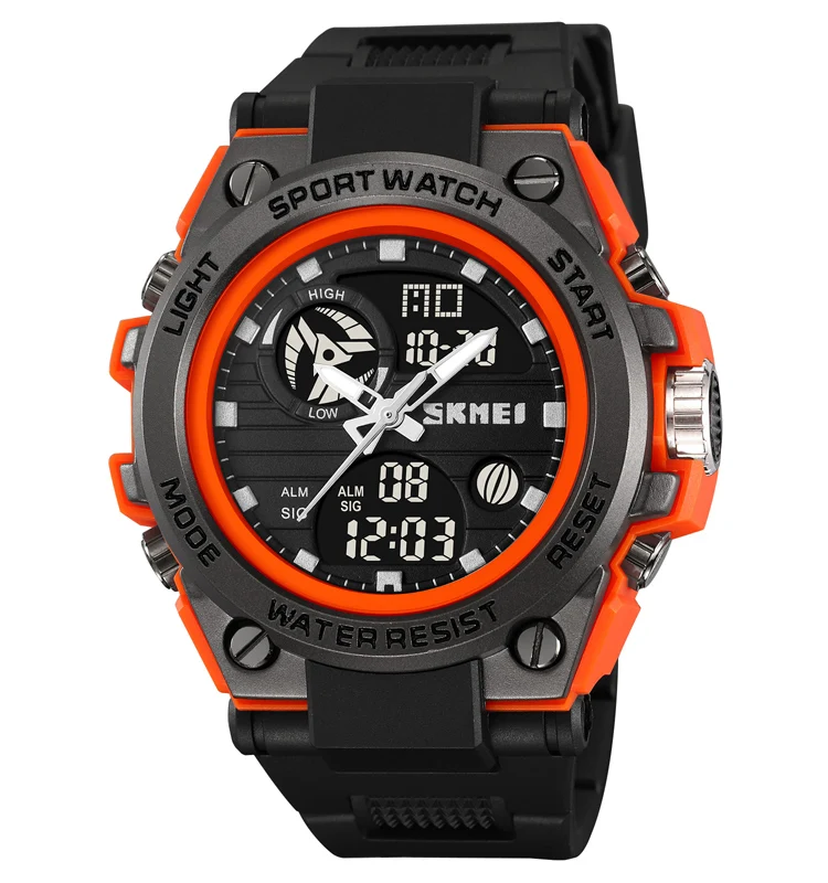 SKMEI 2031 MEN DUAL TIME WATCH FASHION COLOR WATERPROOF ALARM DIGITAL WATCH