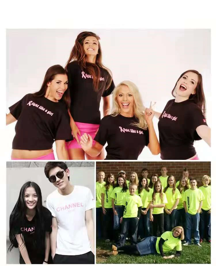 2021 Самый дешевый чистый белый с О-образным вырезом на шее, повседневное высокое качество 120gsm плюс размер 100% полиэстер выборов рекламные футболки