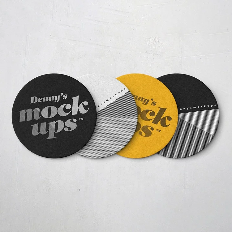 Factory OEM ODM recycled material coaster with logo absorbent papers roll coated art paper