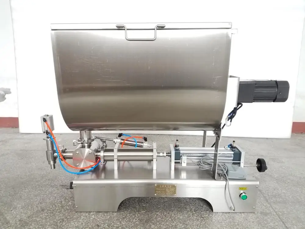 U Type Tomato Paste Chilli Sauce Filling Mixing Machine Beef Sauce Bean Sauce Semi Automatic Pneumatic Filling Machine