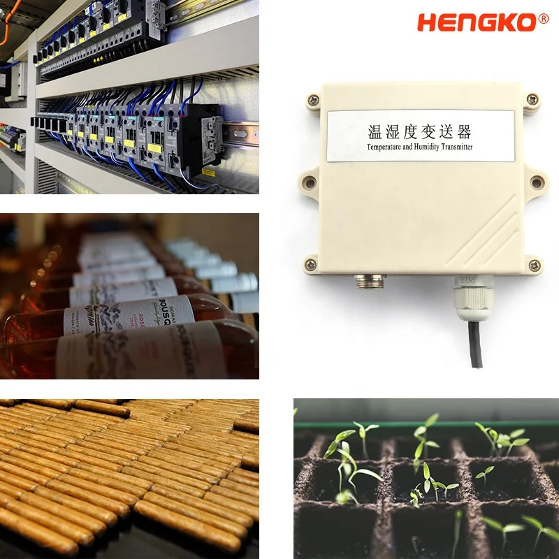  2%RH temperature and humidity transmitter with exchangeable sensor probe for cleanrooms / light industrial