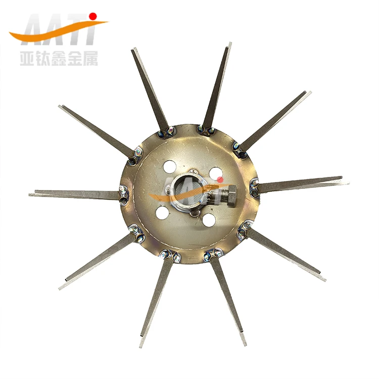 AATi Titanium needle disc GR2 anodized titanium needle disc titanium fixture